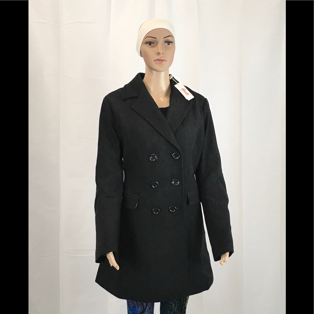 NWT-Haute Edition Wool-Blend Peacoat
